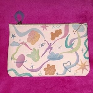IPSY Abstract Art Eyes Stars Clouds Zipper Makeup Cosmetic Toiletry PVC Bag